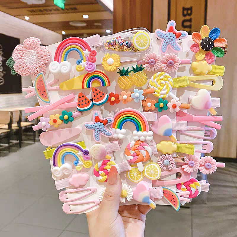 14PCS Jepit Rambut Anak Korea Motif Lucu || Jepit Rambut Anak Fashion Korea 14pcs Set