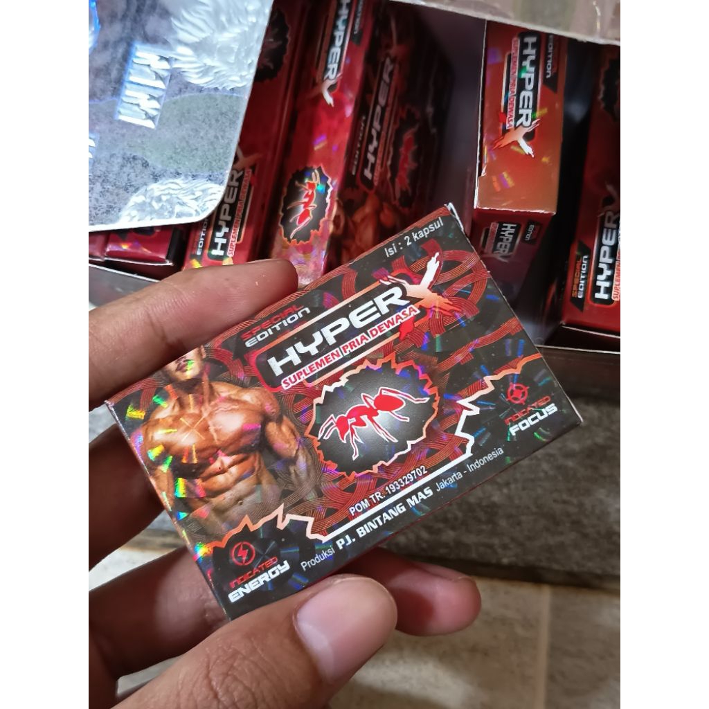 Madu Hyperx Semut Merah Kapsul Obat Kuat Tahan Lama Pria Suplemen Penambah Stamina dan Durasi Berhub