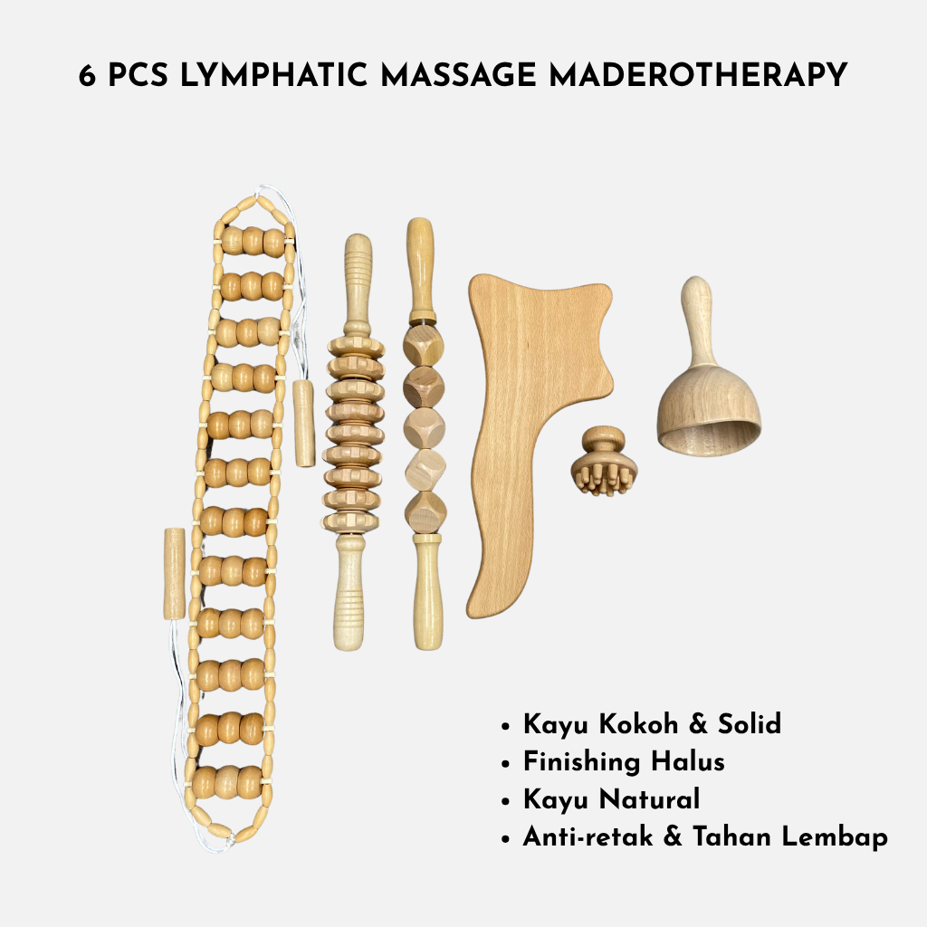 READY Set Alat Lymphatic Massage Maderotherapy Kayu Pijat Ready Roller 6pcs by Samikate Supplier
