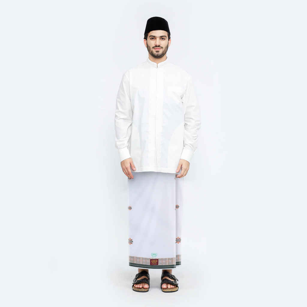 Sarung BHS Excellent Gold Motif E52 SMB Warna Putih