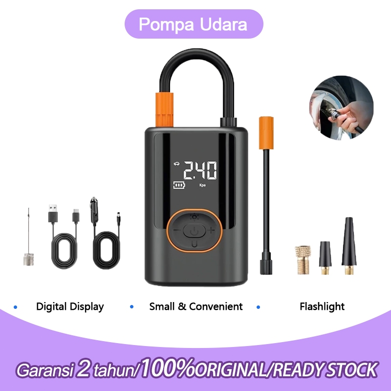 Pump Inflator Electric Pompa Ban Mobil Sepeda Elektrik Pompa Angin Kompresor udara nirkabel kecil in