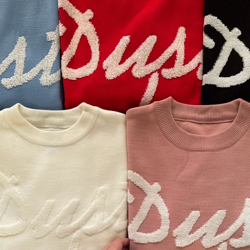[ORI 100%] Dust La Stella - DLS All Edition - Signature Knit Long Sleeve Black, Navy, Red, White, Pi