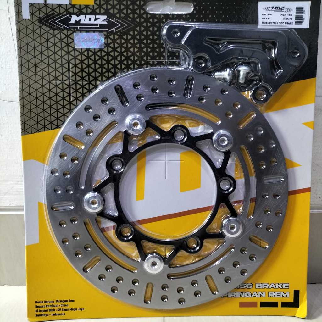 PIRINGAN CAKRAM DEPAN PCX 260 set BREKET LUBANG BAUT 5 PSM MOS