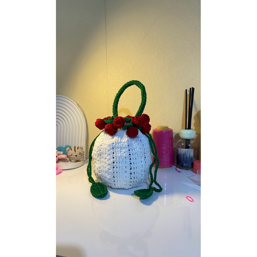 Tosery bag Bucket crochet / tas bunga rajut / tas rajut handmade / crochet bag