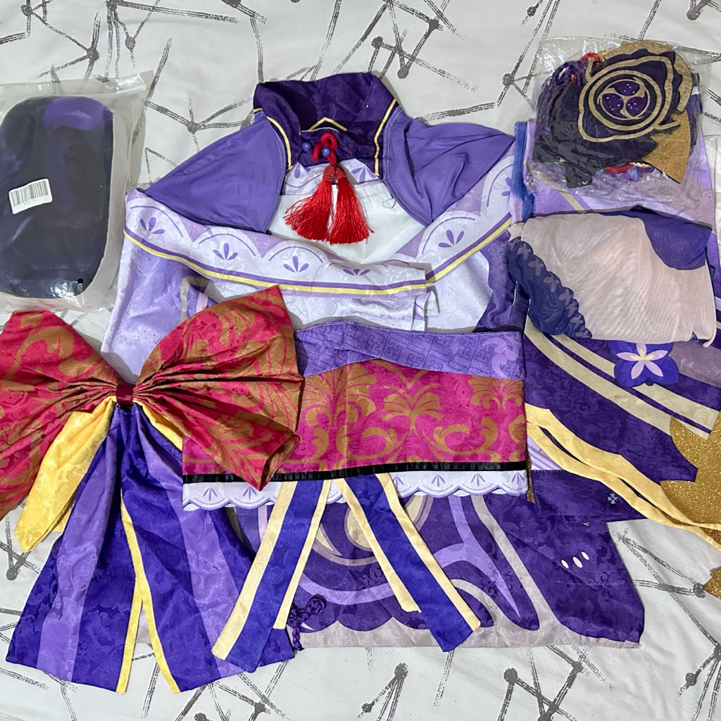 RAIDEN SHOGUN FULLSET COSTUME COSPLAY SIZE M [WETROSE] - GENSHIN IMPACT COSTUME COSPLAY