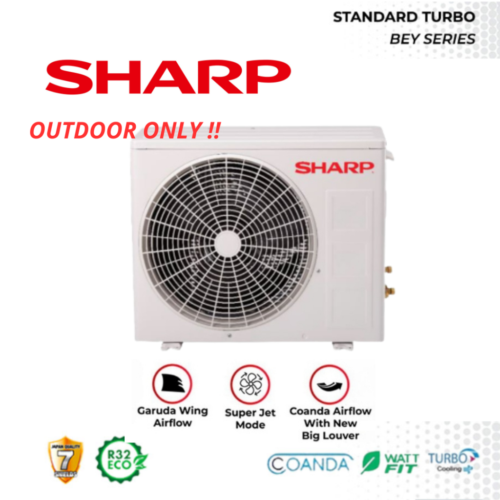 OUTDOOR AC SHARP AH-A9BEY SPLIT 1 PK STANDARD BARU