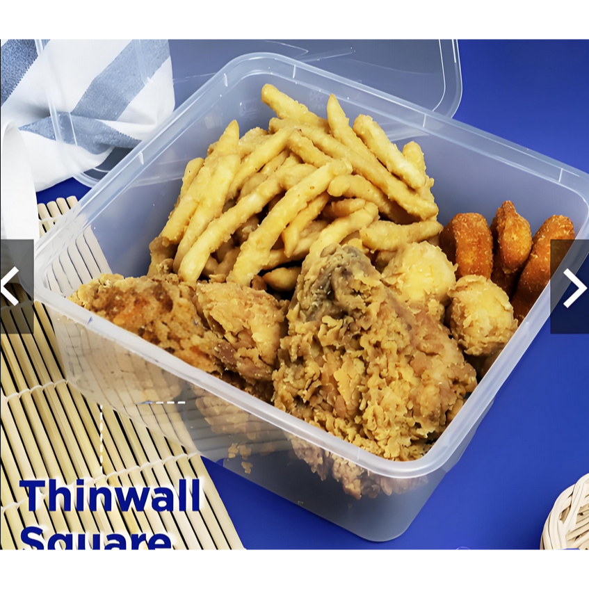 THINWALL 2000ml SQ / thinwall box kotak makan plastik tahan panas microwave,box container/THINWALL 2