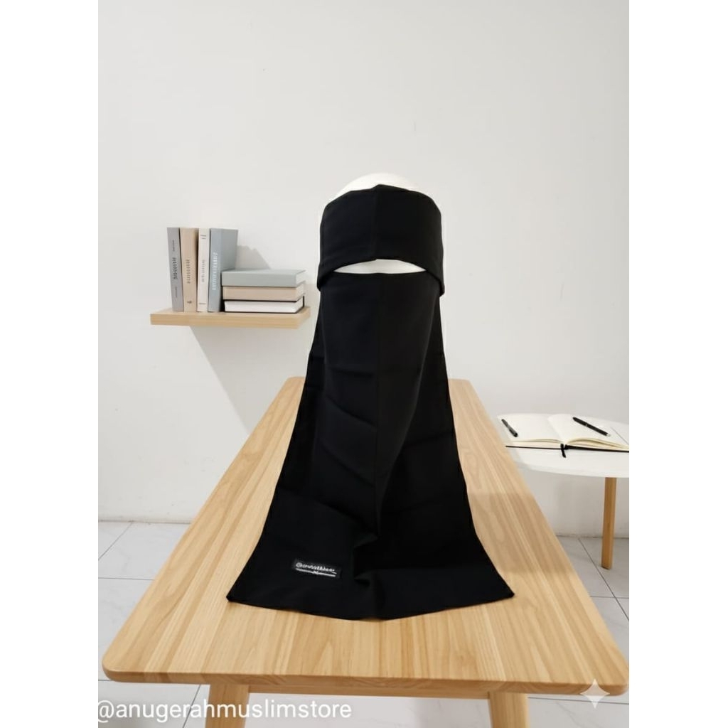 CADAR BANDANA PONI ANAK/ NIQOB HIDDEN EYES ANAK BAHAN SIFON SILK LEMBUT,NYAMAN,DAN TIDAK SESAK UMUR 