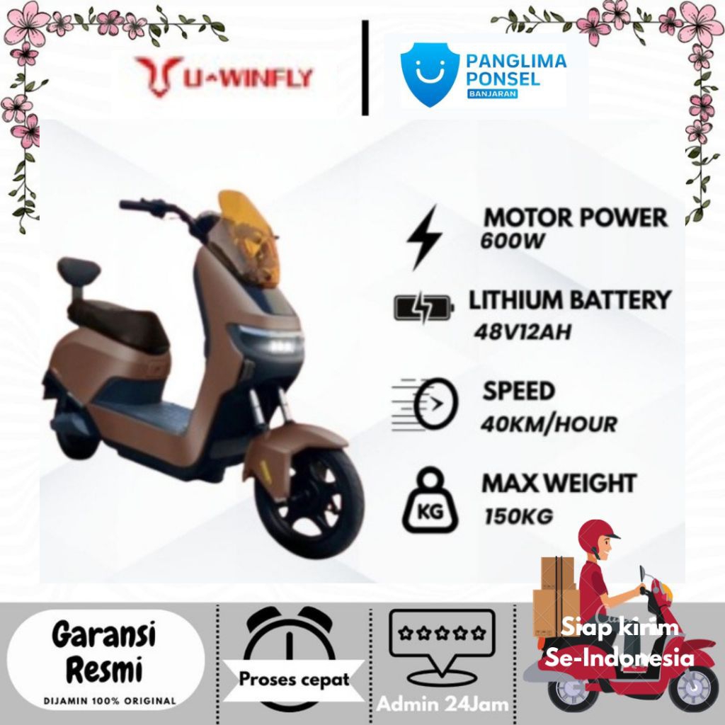 Sepeda Listrik Uwinfly M6L M60L Lithium 500W Anti Banjir Garansi Resmi Uwinfly Indonesia