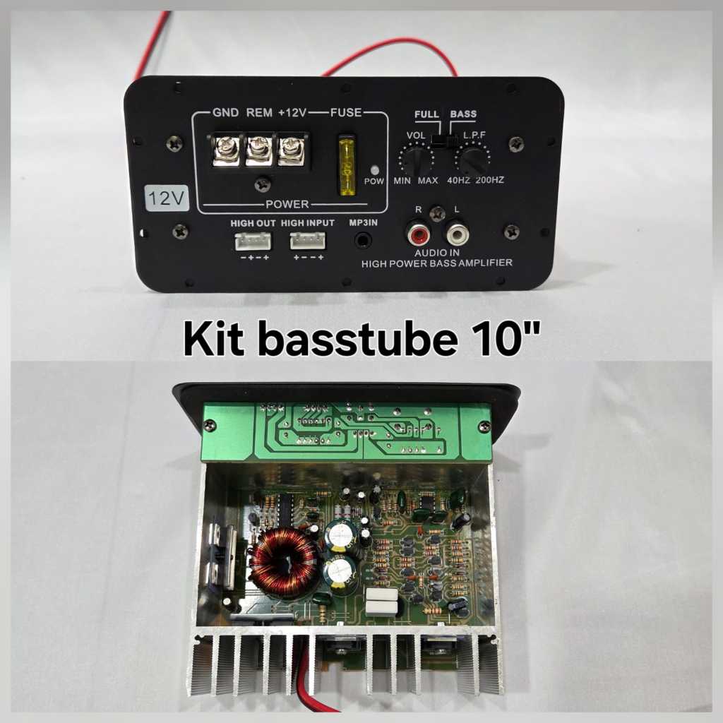 Aigo - Power Kit Basstube 10in 350watt DC 12Vol Bass Gler Mesin Kit Basstube 10 inch 350 Watt Tenaga