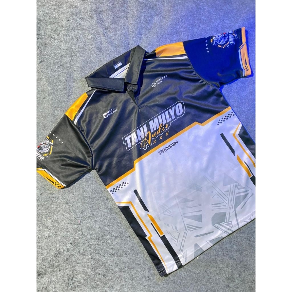 Jersey Kaos Berkerah Full Printing Custom Desain Bebas Sesukamu Bisa Ganti Logo Bisa Ganti Nama Baha
