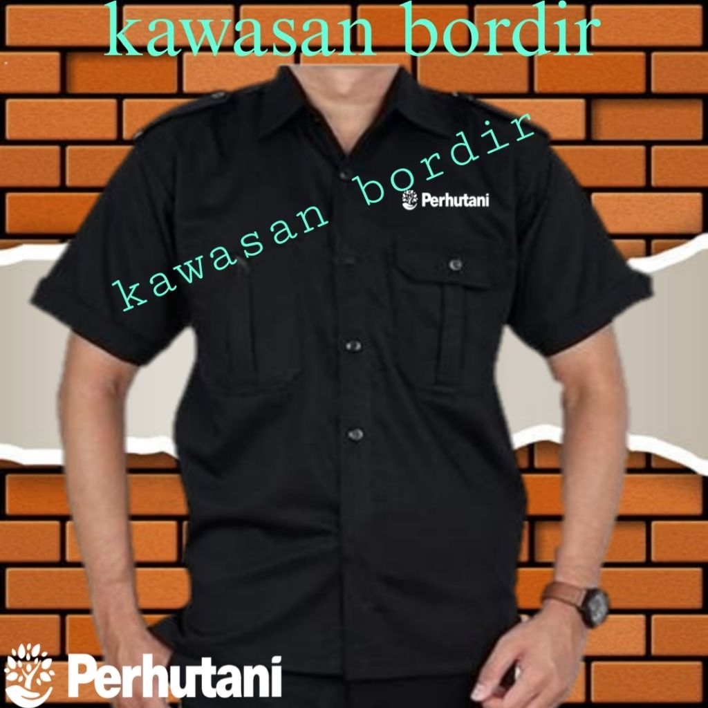 Terbaru kemeja perhutani baju perhutani seragam perhutani pdh perhutani full bordir..