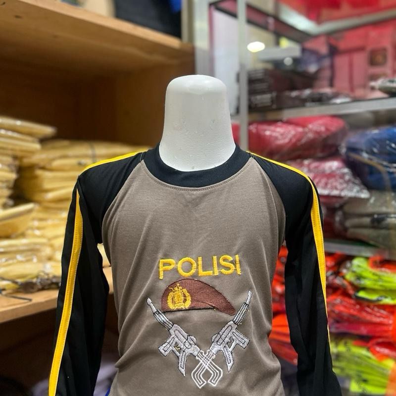 Baju Kaos Polisi Anak Lengan Pendek Warna Beragam