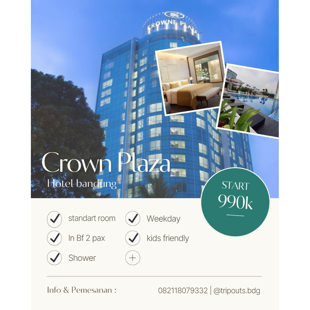 VOUCHER HOTEL CROWN PLAZA BANDUNG