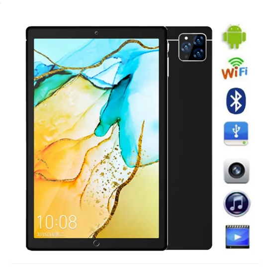 Tablet BDF-Q8 7 Inci Baru Android 12, RAM 8GB ROM, Ekspansi, WiFi, Baterai 4000mAh, Kamera Ganda, Ta