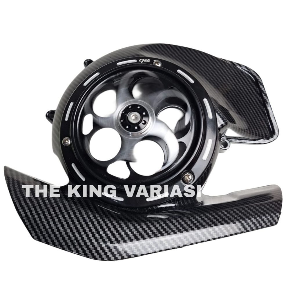 TUTUP COVER KIPAS KARBON PLUS SPINNER CNC MIO M3,MIO SMILE,MIO SPORTY,MIO GEAR 125,XRIDE,FINO 125, F