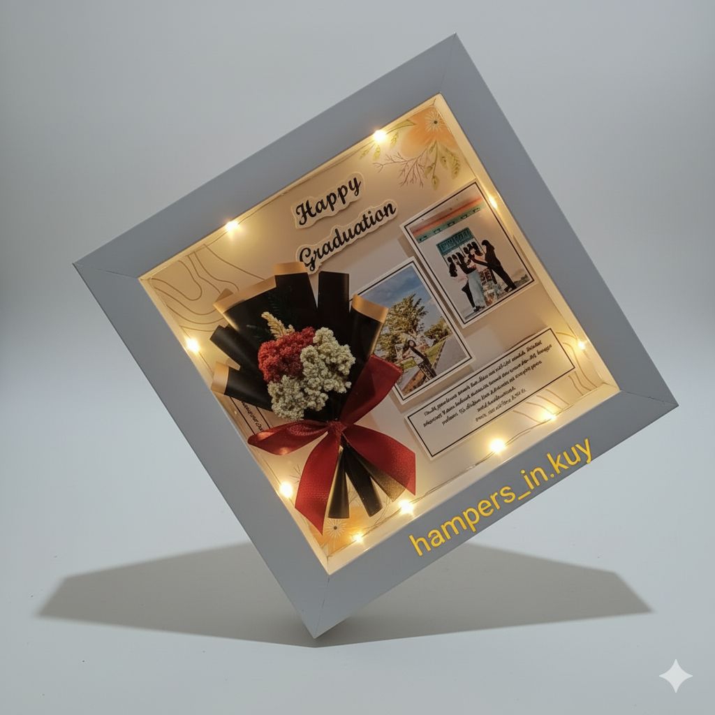 Frame 3D Custom | Flower in Frame | Bingkai Foto Unik untuk Kado Wisuda Ultah Hari Guru Anniversary 