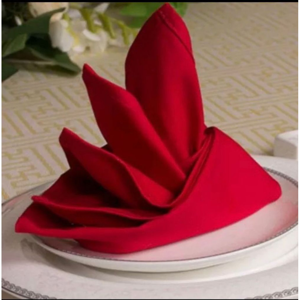 serbet napkin full cotton damask varian warna