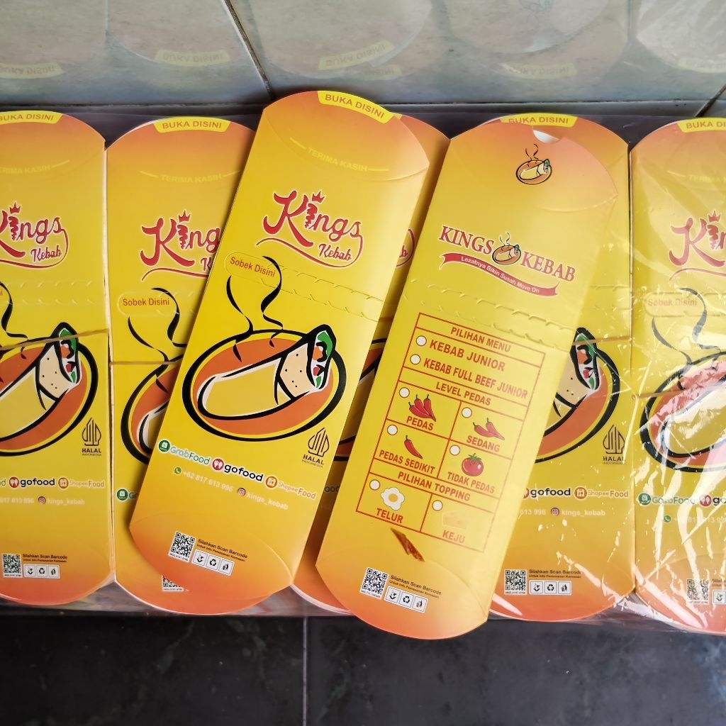 Custom Kemasan Kebab Sedang