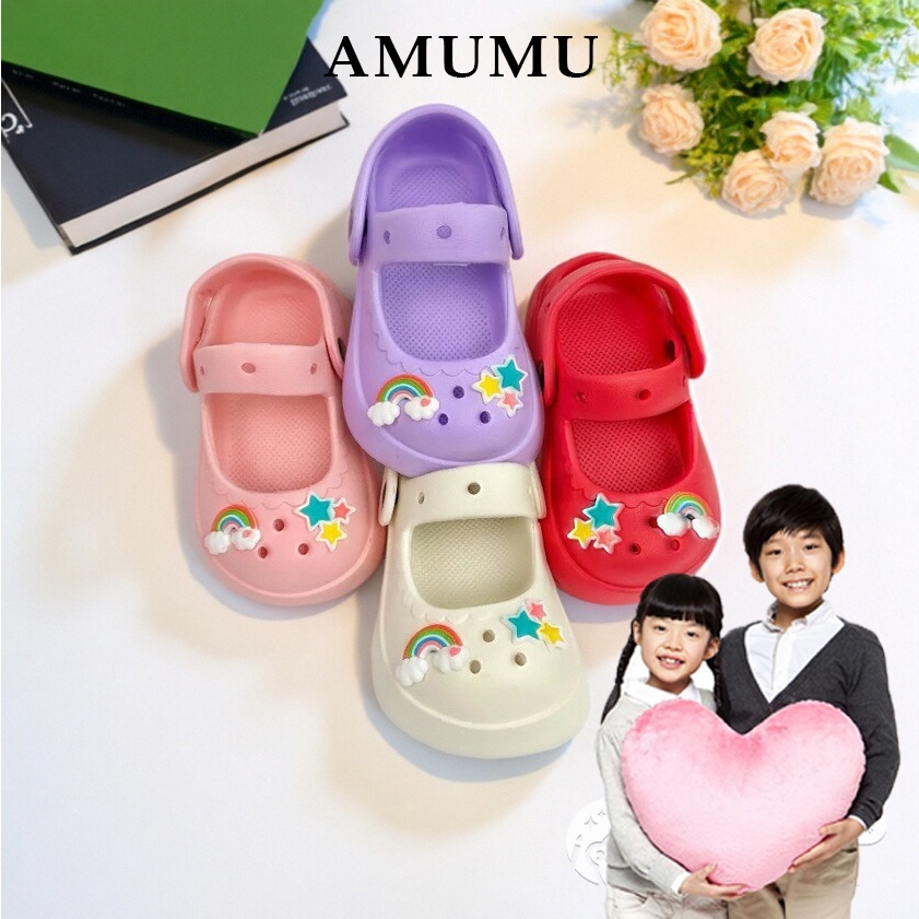 Sandal Anak Perempuan Selop Karet Jelly Empuk Ukuran 20-25 Sandal Selop Ballet Karet Lentur Anak Cew