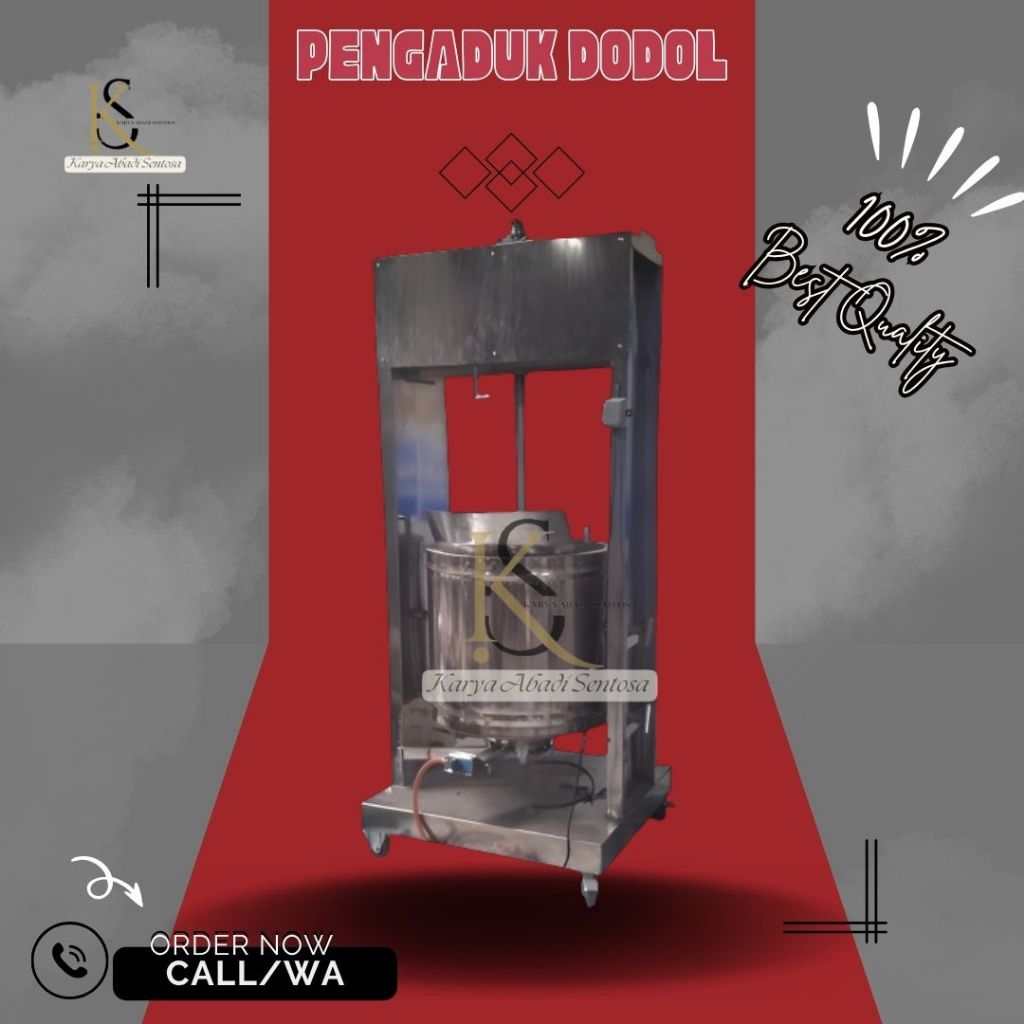 Mesin pengaduk adonan dodol, jenang dan selai kapasitas 25 liter