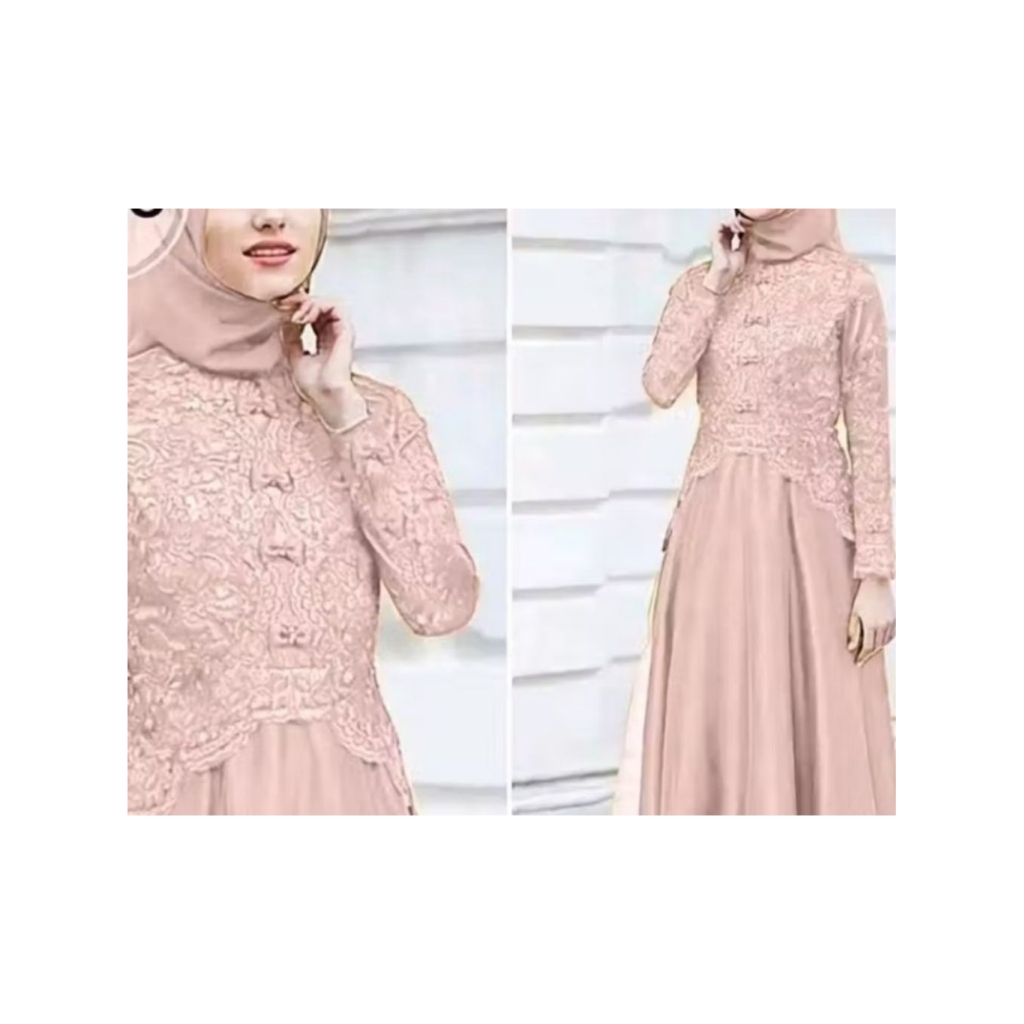 Gamis Brukat kaella maxy premium