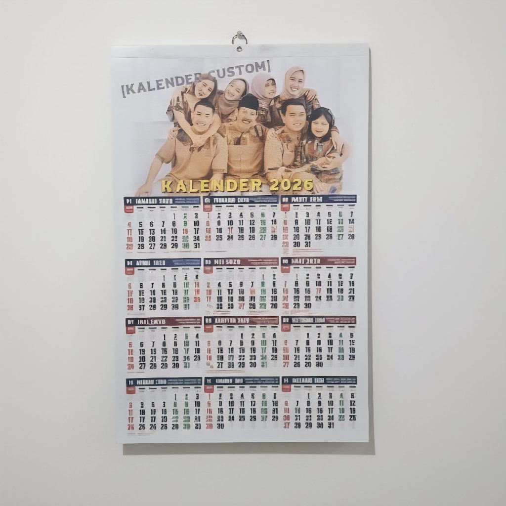 CETAK KALENDER DINDING CUSTOM 1 LEMBAR