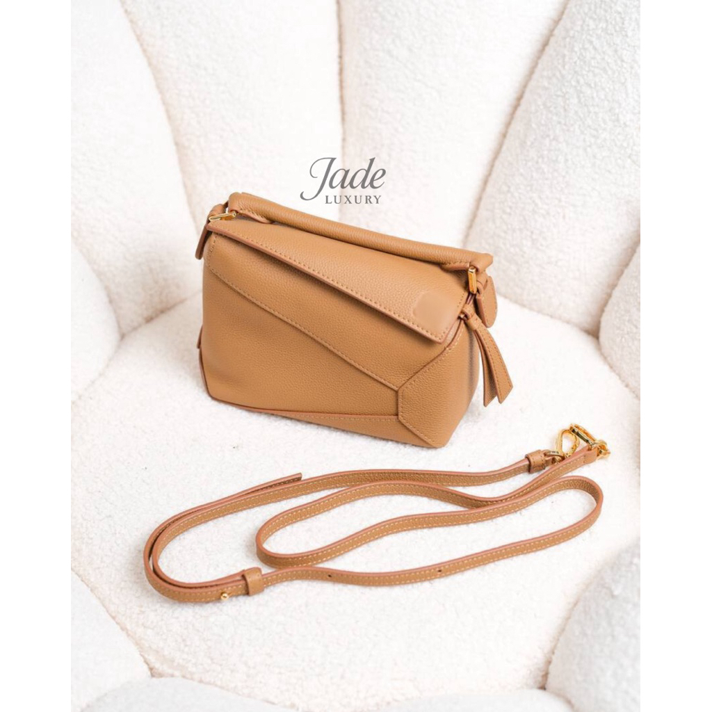 Tas Wanita L Puzzle Mini In Grain Skn - Toffe