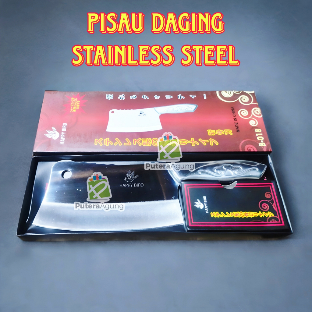 PISAU DAGING TULANG  KNIFE STAINLESS TEBAL