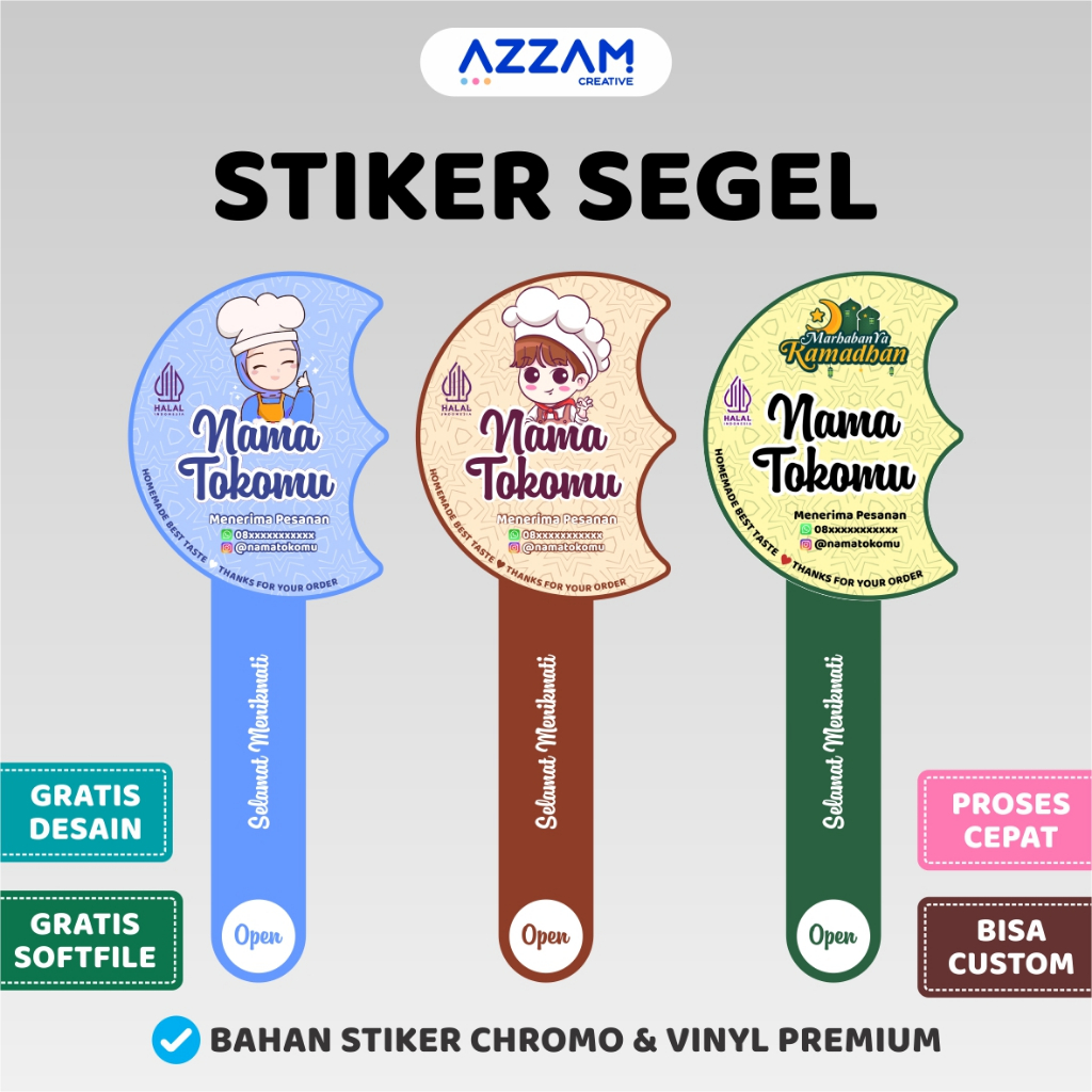 STIKER SEGEL / STIKER SEGEL TOPLES / STIKER SEGEL BOTOL / STIKER SEAL / STICKER / STIKER / STIKER LA