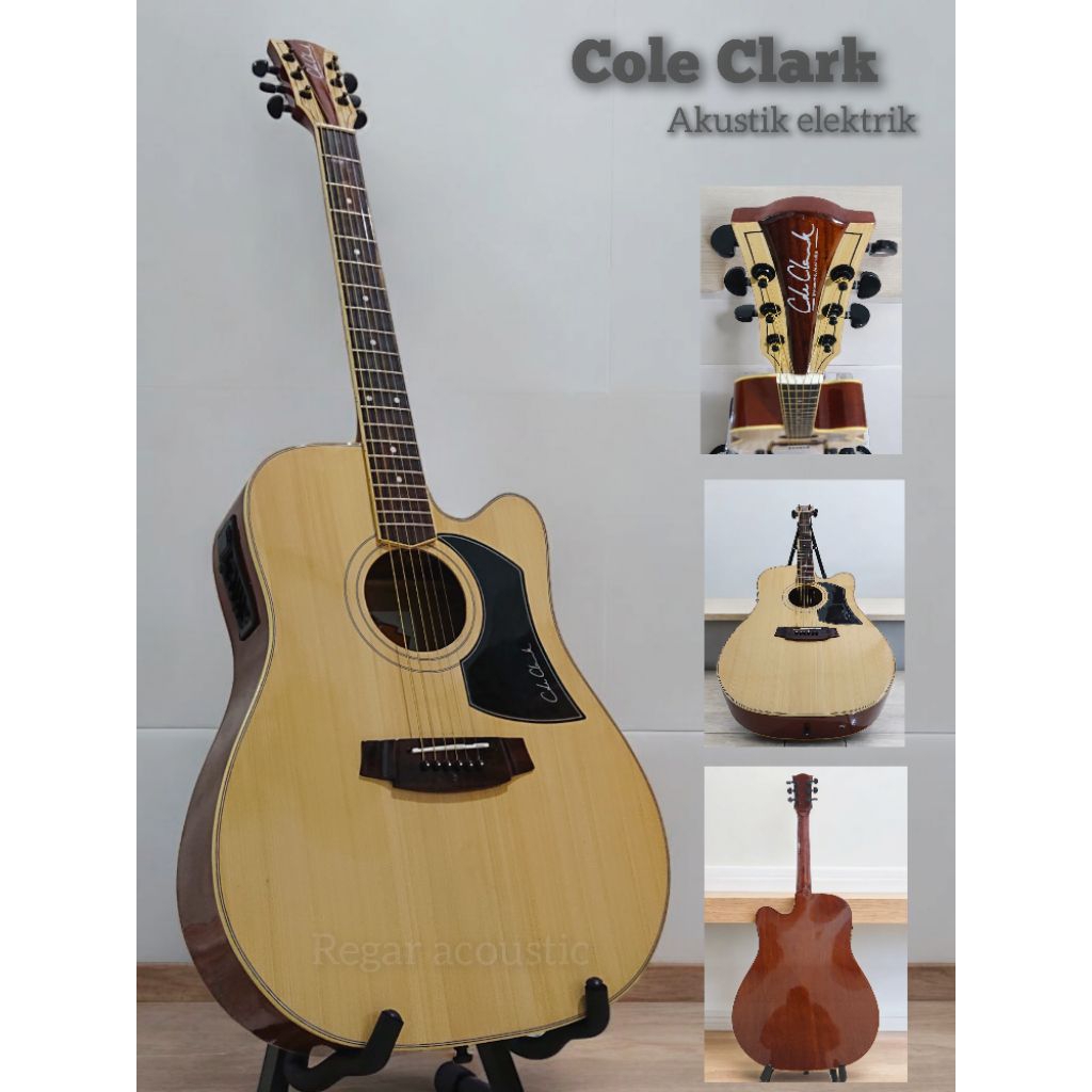 Gitar akustik elektrik Cole clark