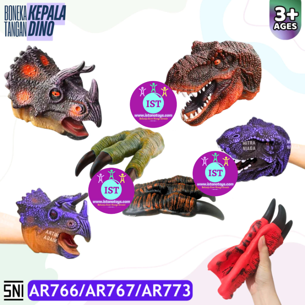 IST Mainan Boneka Tangan Kepala DINO AR766/767