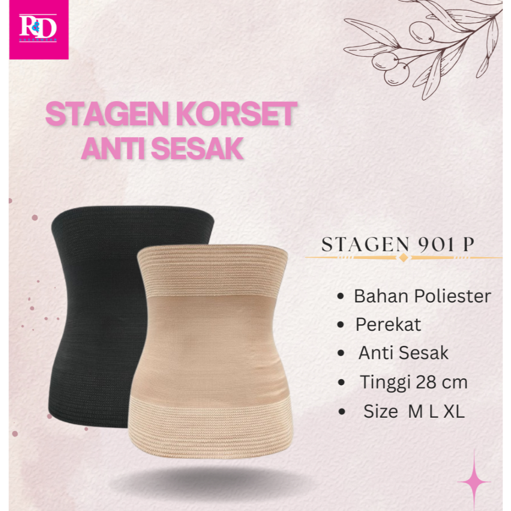 RND - Golden Nick Stagen Pengecil Perut Wanita/Pria Stagen Perekat | Stagen Pelangsing Perut ST 901P