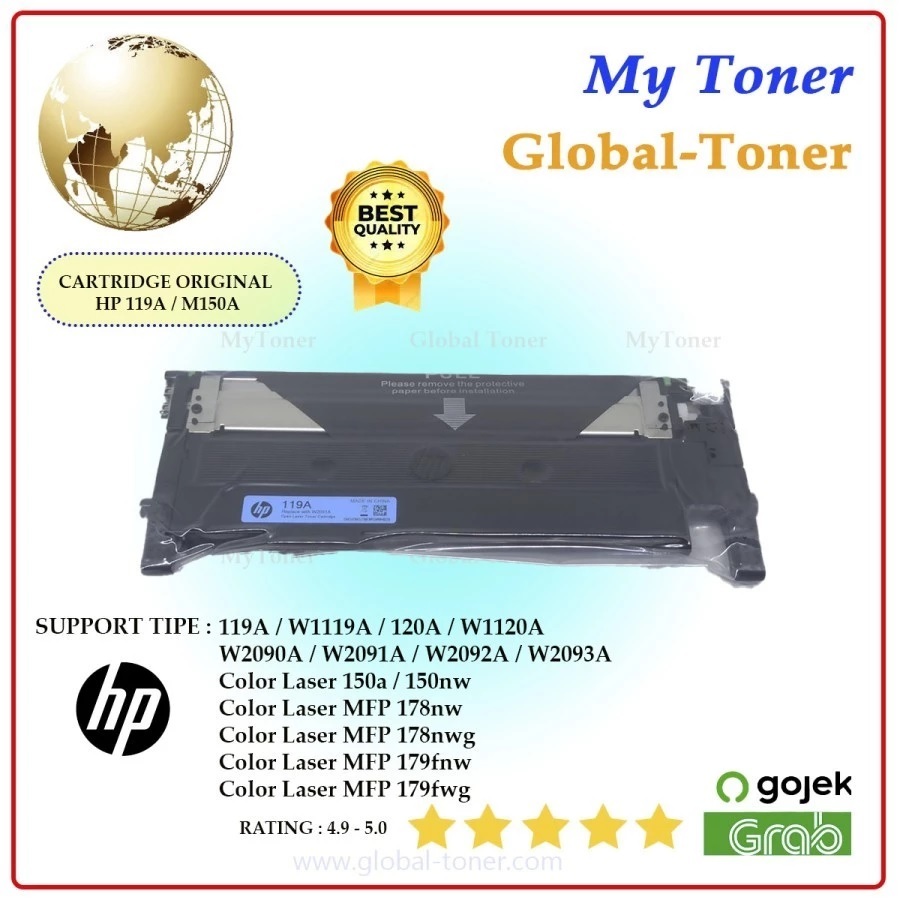 1Set Cartridge Toner Ori HP 119a M150a M150nw MFP 178nw 179fnw M179 M178 M178nw M179nw 150a 150nw CM
