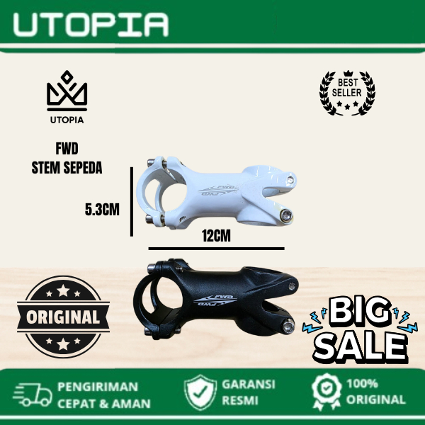( CUCI GUDANG ) Stem Sepeda FWD Alloy Oversize OS 31.8 mm MTB/Fixie/Lipat