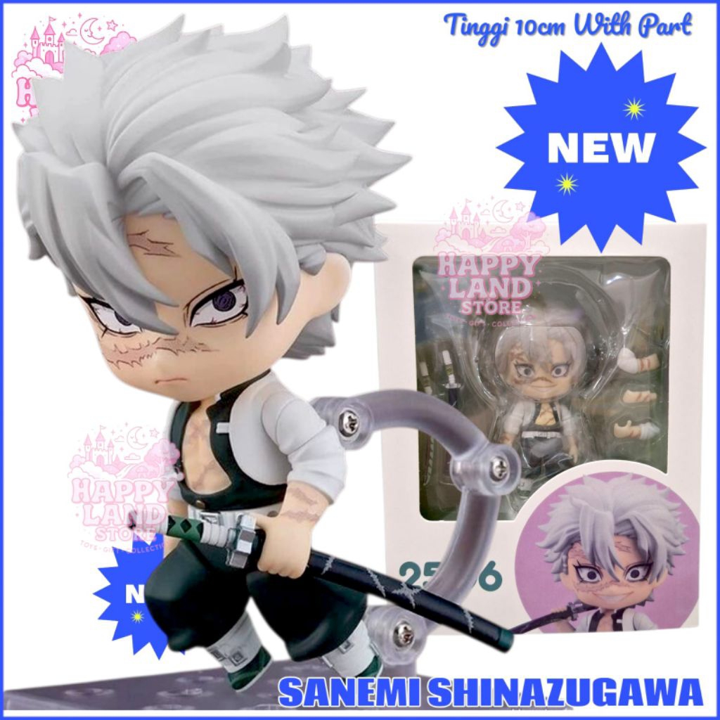 PAJANGAN Figures Nendoroid Sanemi Shinazugawa 2506 Demon Slayer Kimetsu no Yaiba Action Figure Anime