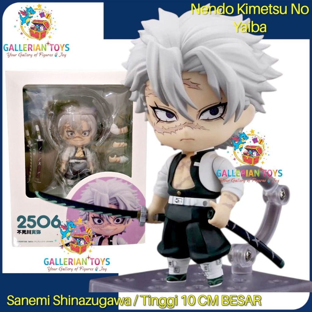 Koleksi Nendoroid Sanemi Shinazugawa 2506 Demon Slayer Kimetsu no Yaiba Action Figure Anime Chibi