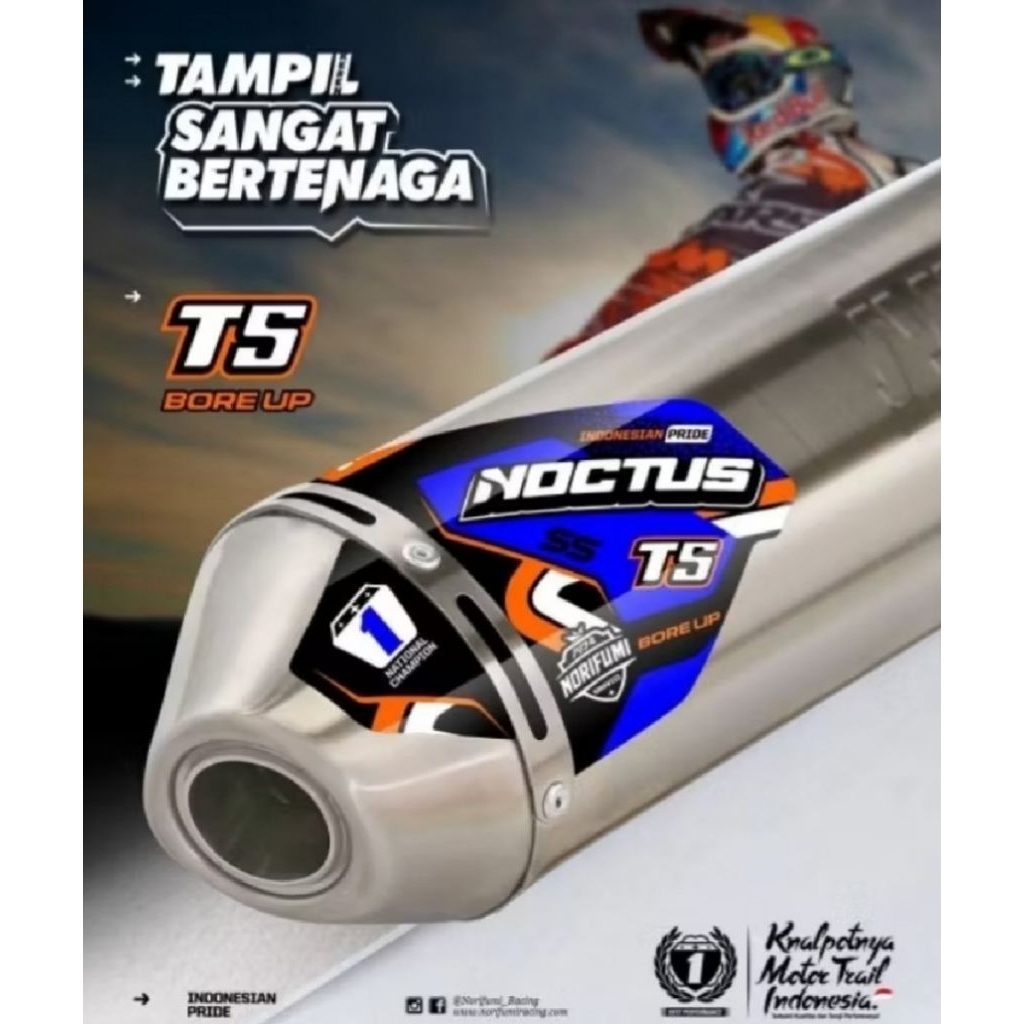 KNALPOT NORIFUMI ORIGINAL NOCTUS T5 BOREUP KLX 150 . CRF 150 . WR 155