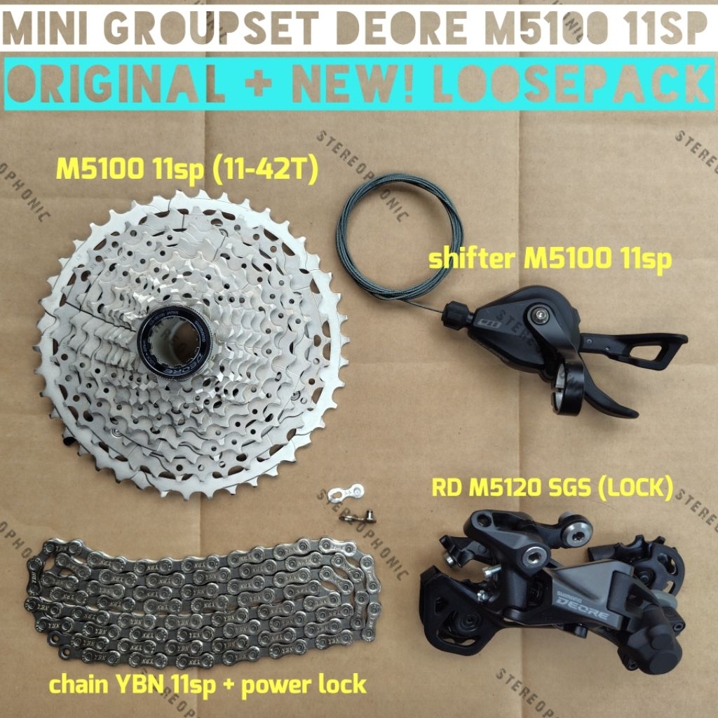 ORIGINAL Loosepack NEW 100% mini Groupset DEORE M5100 11speed mini Groupset DEORE 11sp Groupset M510