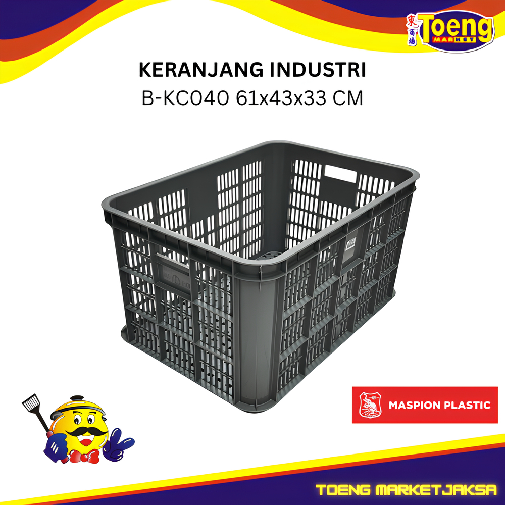 Praktis Kontainer industri - Keranjang Serbaguna - Keranjang Krat - KERANJANG INDUSTRI CARGO LUBANG