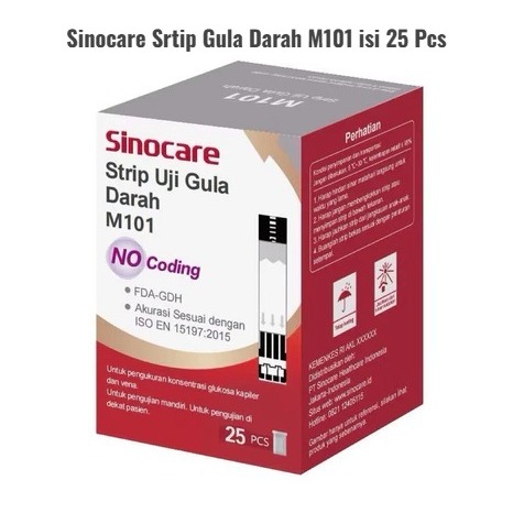 Sinocare Strip Gula Darah M101 Test Strip Gula Darah