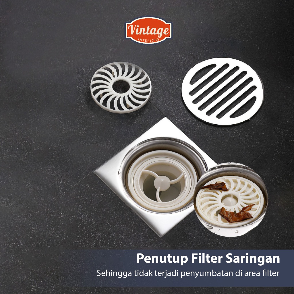 Floor Drain - Saringan Got Anti Bau - Penutup Saluran Air Kamar Mandi Anti Serangga Anti Banjir