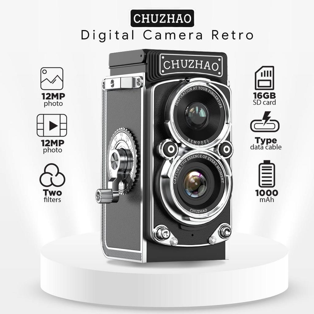 Chuzhao Digital Twin-Lens Reflex TLR Vintage Mini Retro Camera