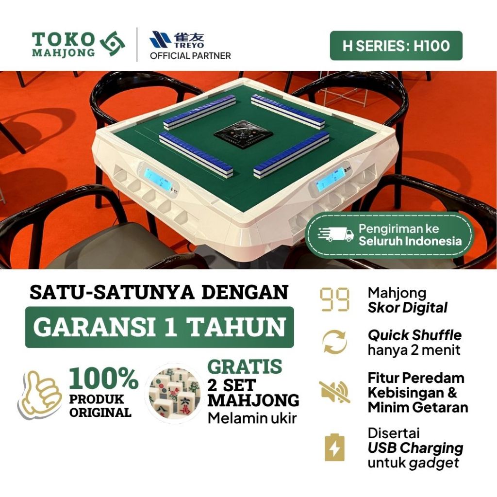 H100 Digital Japanese Style Automatic Mahjong Table Official Treyo With Digital Score And Calculator