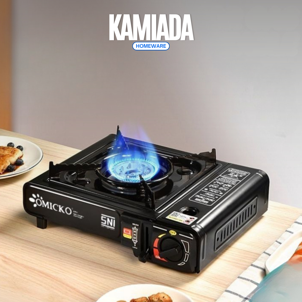 Kompor Portable OMICKO Kompor Portable 2 in1 Kompor | Kompor Gas Portable Omicko KP-01