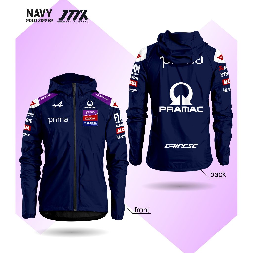 jaket waterproff crew motogp prima pramac jaket anti air pramac motogp 2025
