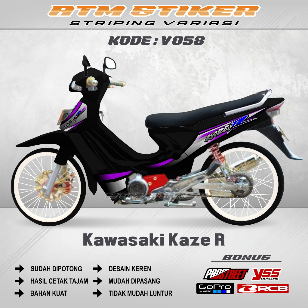 Striping Kawasaki Kaze R variasi