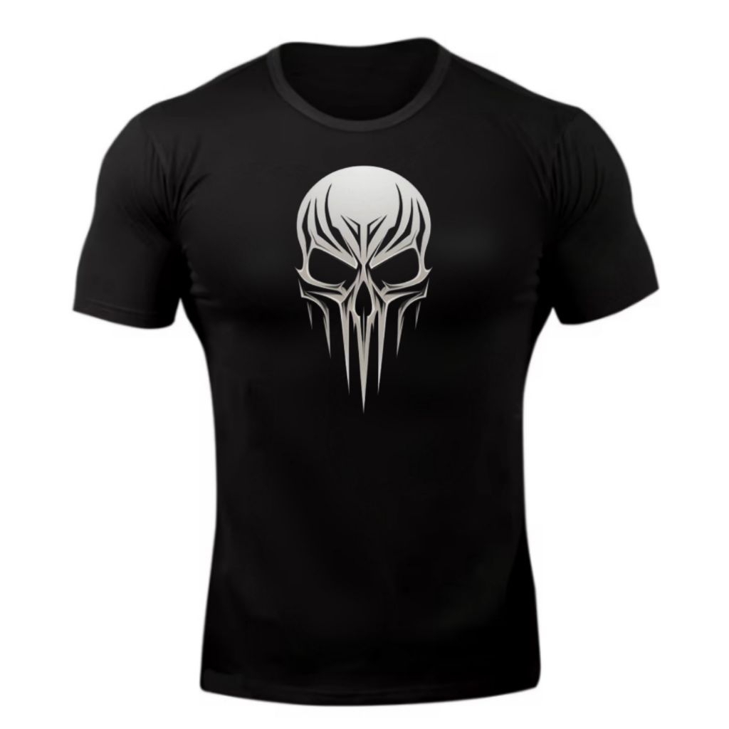 Kaos Manset Olahraga Compression Shirt Punisher-Spider Gym Fitnes Baju Baselayer Pres Body Remaja De