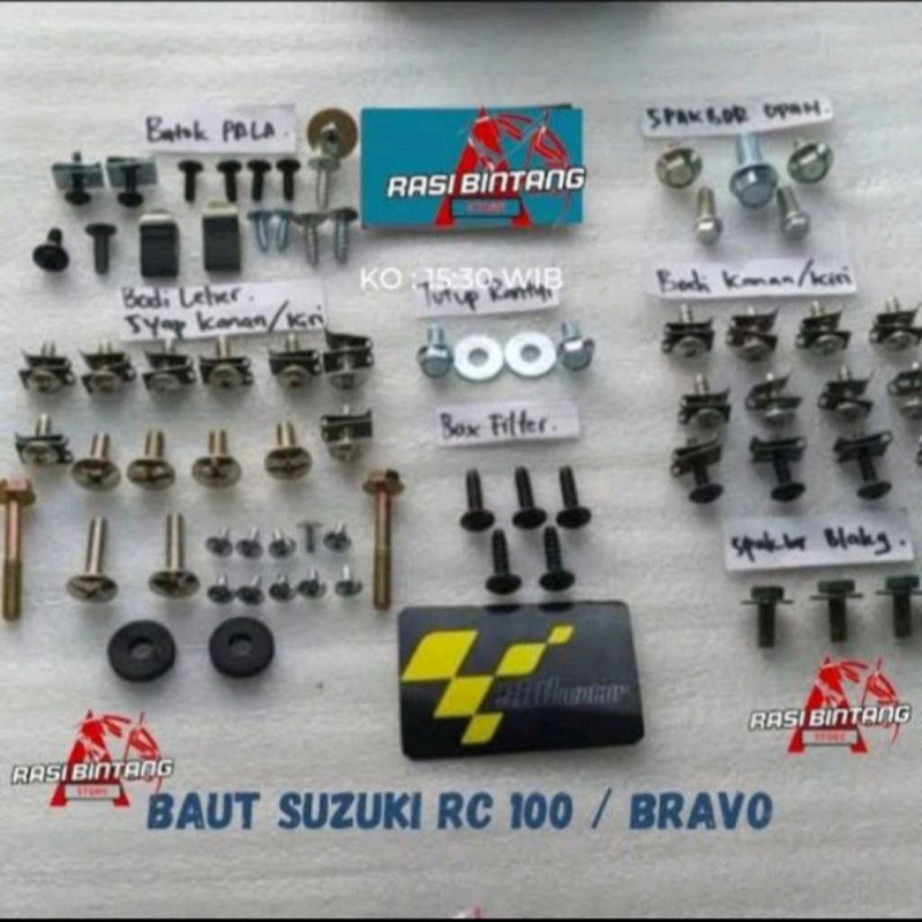 baut baud fullset body suzuki RC/bravo