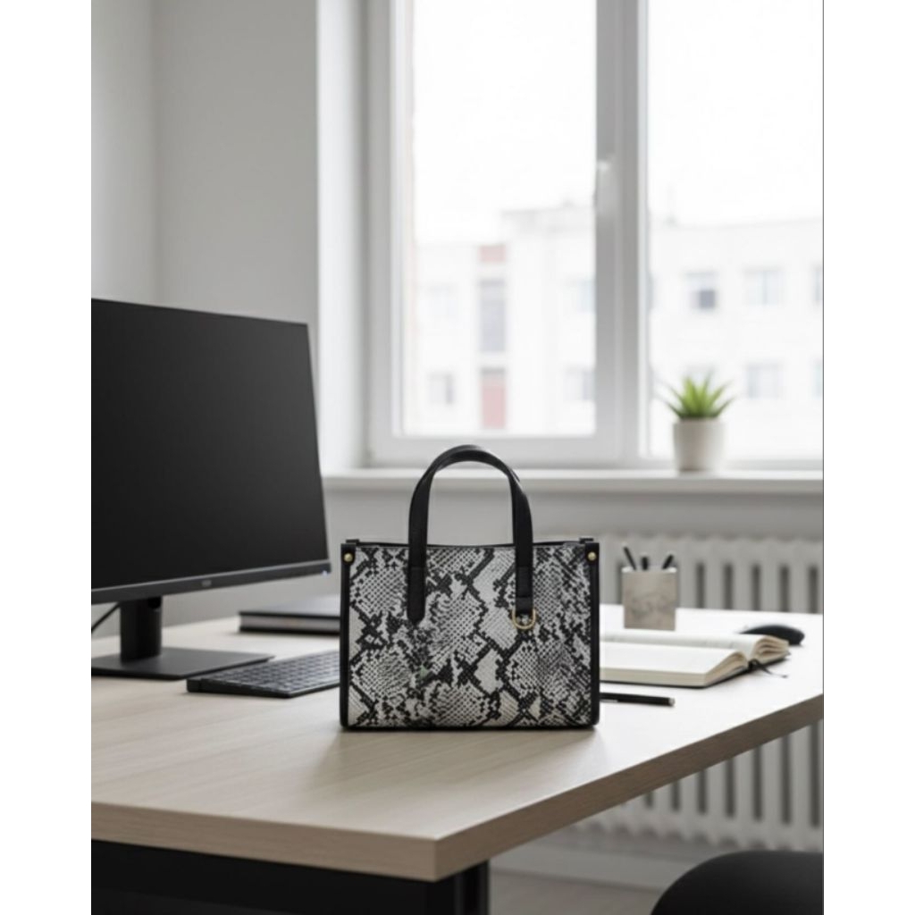 Tas Kulit Wanita - Motif Kulit Ular